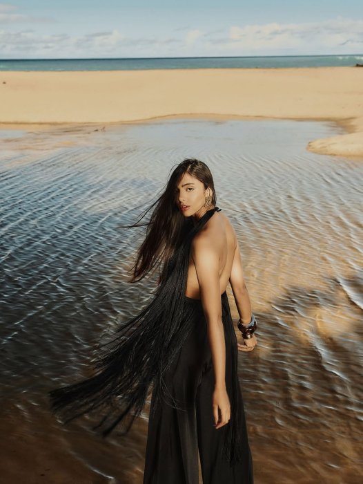 Top Franja Preto Kohde Bruna Murta