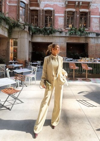 Blazer Mary Chart usado por Ana Paula Siebert Justus na Cidade Matarazzo